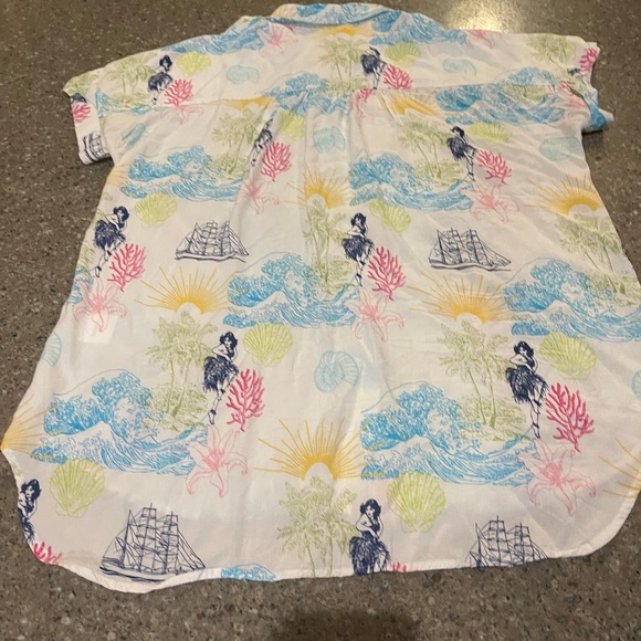 Jane & Delancy button down blouse resort wear size L - Picture 9 of 11